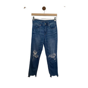 American Eagle Skinny Distressed Hi-rise Tomgirl Jeans Size 00 Short
